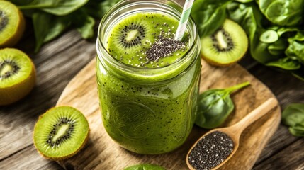 Refreshing Kiwi Spinach Smoothie Recipe