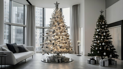 Christmas tree in room