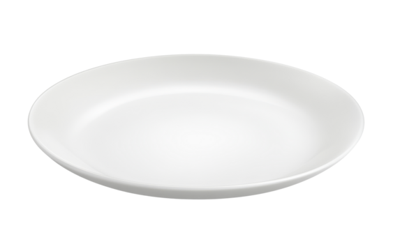 High-Quality PNG of Empty white plate isolated on ransparent png – High Resolution