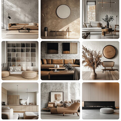 a 3x3 grid of instagram screenshot inculdes 9 post of interioe design with great taste 