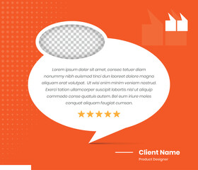 Professional client feedback or customer review social media post template design