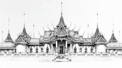 Traditional Thai Architecture with Ornate Patterns