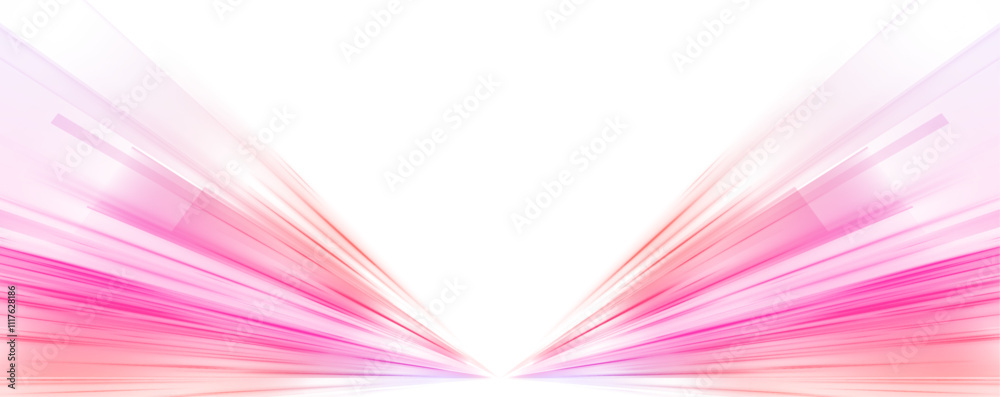 Fototapete Abstract light trails of movement and speed in neon colors: luminous green waves and colorful spark swirls with bright speed lines, showcasing dynamic motion and high-speed energy in a transparent PNG