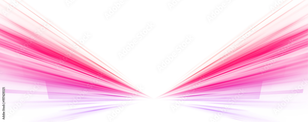 Poster neon stripes in the form of drill, turns and swirl. abstract high-speed motion with long exposure an