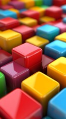 Obraz premium Dynamic Cubes with Shades on an Abstract Artistic Background