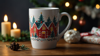Fototapeta premium Tea Cup and Mug for Chirstmas 