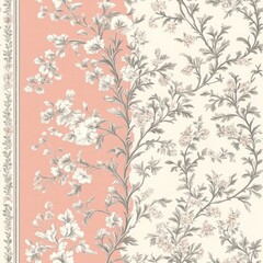 Delicate French Toile Seamless Pattern Design