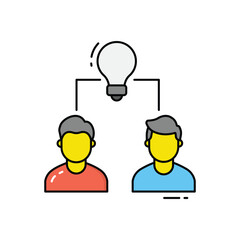 Sharing Ideas vector icon