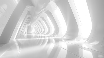 Abstract Technology Background. Minimal Architecture Design. White Industrial Wallpaper.