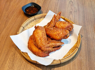Delicious crispy fried chicken wings#1