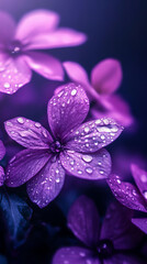 Water drops on flowers