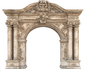 Naklejka premium a white stone archway with columns