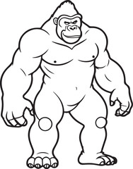 Fototapeta premium Gorilla Coloring Page