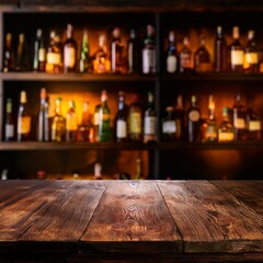 Warmth and Wood: A Cozy Bar Counter Experience