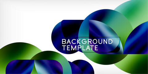 Triangles, circles, petals geometric shapes illustration