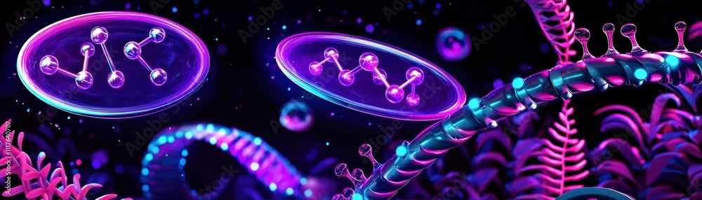Poster quantum lab exploration high-tech environment with floating modules and ai integration