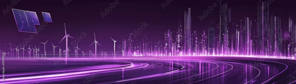 Poster ai-driven visualization of quantum algorithms in a futuristic cityscape