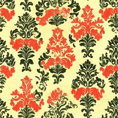 Vintage Floral Pattern with Renaissance Inspiration