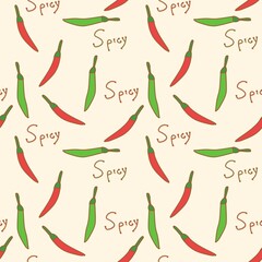 seamless background with peppers
