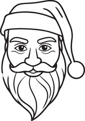 Fototapeta premium Santa Coloring Page