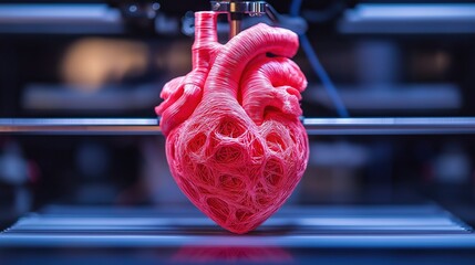 Creating a detailed human heart model using 3D printing technology in a lab environment