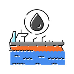 tanker oil industry color icon vector. tanker oil industry sign. isolated symbol illustration