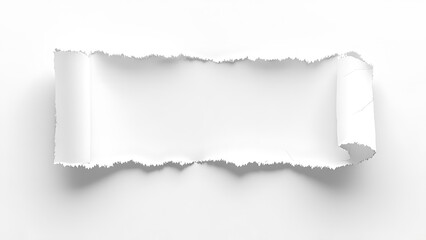 Naklejka premium white paper ripped message background
