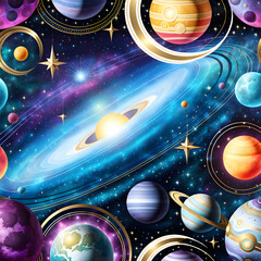 Colorful Canvas of the Universe, Mysterious Dance of the Universe, Creative Power of the Cosmos