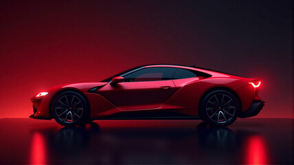 Naklejka premium red car