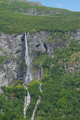 Fototapeta premium Geirangerfjord, Wasserfall Gjerdefossen