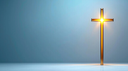 Naklejka premium Contemporary Cross Design with Warm Glow