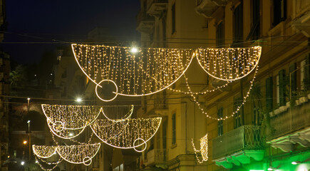 christmas decoration in la spezia , italy