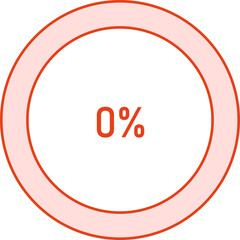 Circle shape progress indicator icon with 10% steps. Collection Of Circular Progress Bars Timer Icon. Circle Indicators vector illustration.