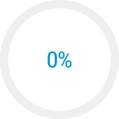 Circle shape progress indicator icon with 10% steps. Collection Of Circular Progress Bars Timer Icon. Circle Indicators vector illustration.