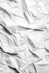 Obraz premium Crumpled white paper texture, ideal for backgrounds or graphic design.
