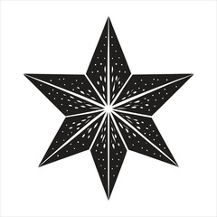Christmas Star Silhouette Vector Illustration for Holiday Design and Seasonal Decoration