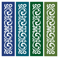 Arabic or Islamic Traditional floral frame set, Indian floral ornament. Mughal floral traditional ornament with arch and motif borders.
