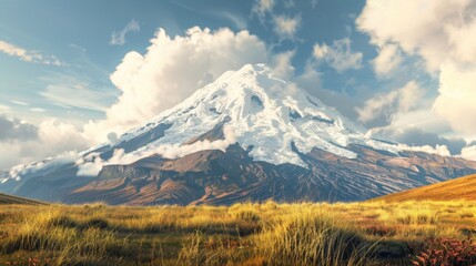 Fototapeta premium Majestic Cotopaxi Mountain in Ecuador