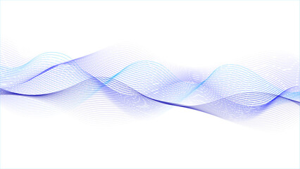 Abstract background. Modern flowing purple wave lines background. Abstract background with blue and purple wave lines on white.