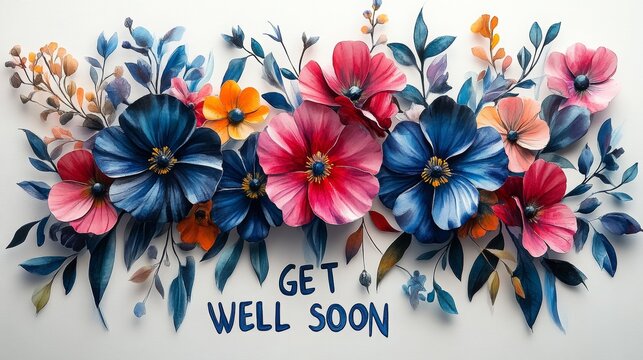 Get well soon greeting card, AI Generated