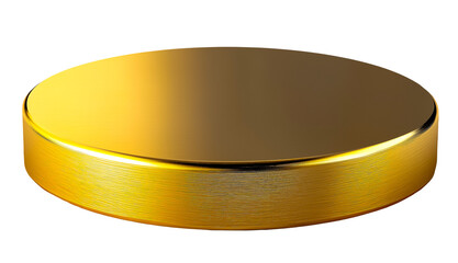 PNG Gold colored blank product display podium isolated on transparent background