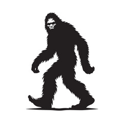 big foot silhouette vector illustration