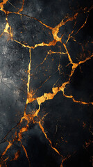 Tekstura stary mur w czarnym kolorze,  beton z dodatkiem złota, tło trendy 2025 generative ai 