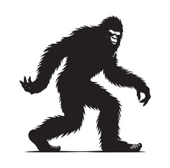 big foot silhouette vector illustration