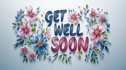 Get well soon greeting card, AI Generated
