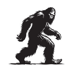big foot silhouette vector illustration