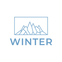 Iceberg mountain logo, Mountain snow logo vector