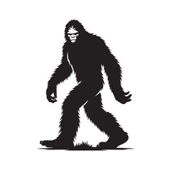 Fototapeta premium big foot silhouette vector illustration