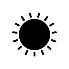 Sun vector icon. Summer illustration sign. hot symbol or logo.