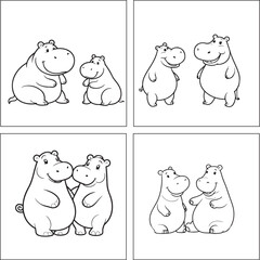Hippopotamus Coloring Page